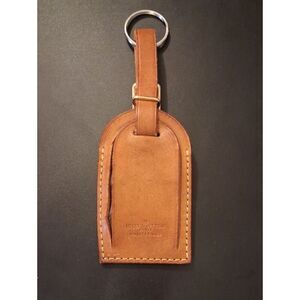 Authentic Louis Vuitton Vachetta Leather Tag Key Ring Accessory